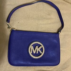 Michael Kors purple leather wristlet new unused, with tags